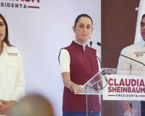 Claudia Sheinbaum estuvo acompañada de Luis Fernando Salazar y Cecilia Guadiana.