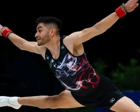 El gimnasta coahuilense Iván Veloz.