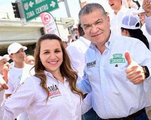 María Bárbara Cepeda y Miguel Riquelme, candidatos al Senado por el PRI.