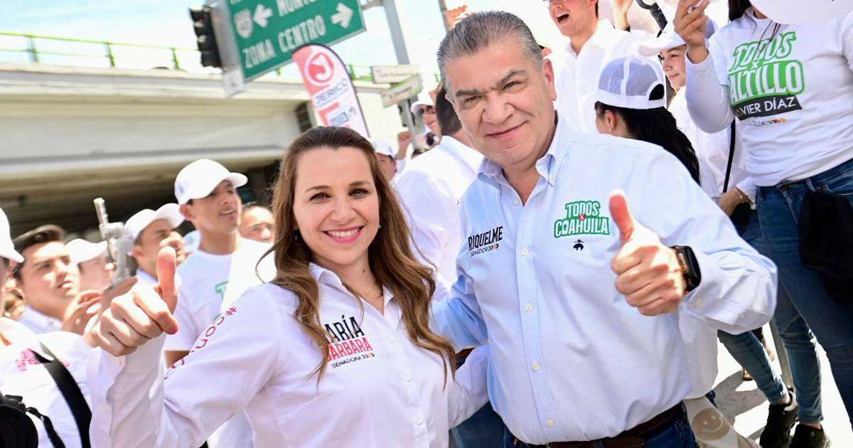María Bárbara Cepeda y Miguel Riquelme, candidatos al Senado por el PRI.