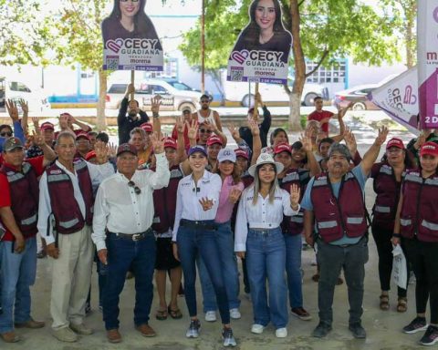 Cecilia Guadiana estuvo en varios municipios y convivió con los candidatos a alcaldías.