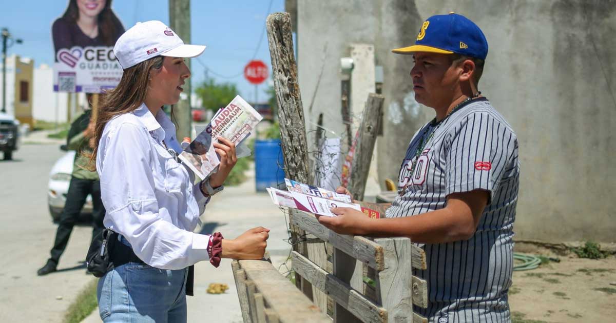 Esta vez Cecilia Guadiana recorrió el municipio de Sabinas.