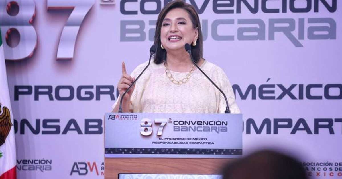 Xóchitl Gálvez en la 87 Convención Bancaria.