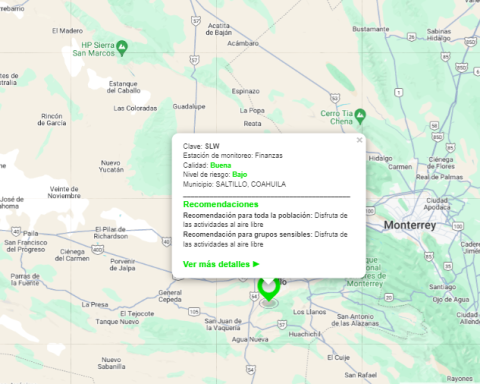 Monitoreo de aire en Saltillo.