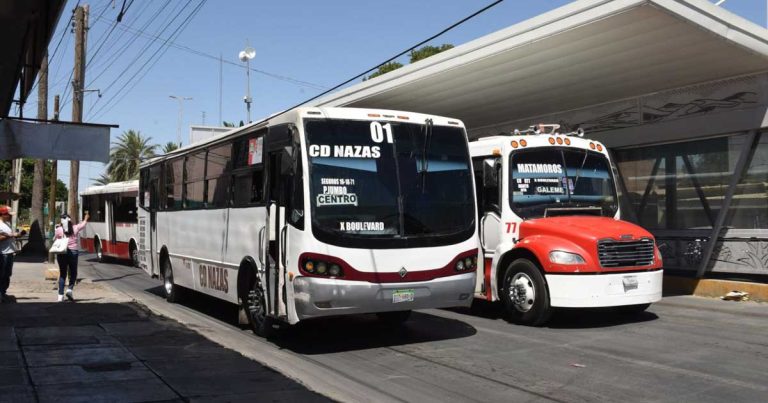Transporte público en Torreón.