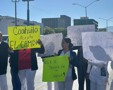 Manifestación del personal de salud.