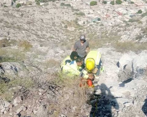 La mujer se accidentó en el Cerro de las Noas.