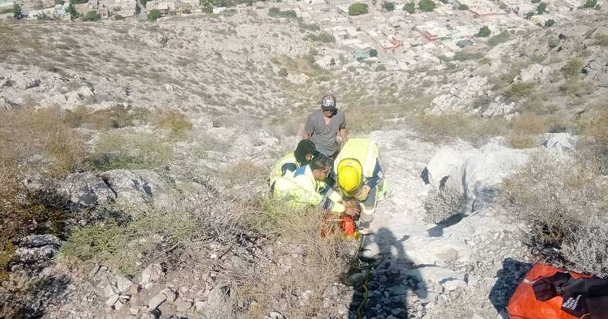 La mujer se accidentó en el Cerro de las Noas.