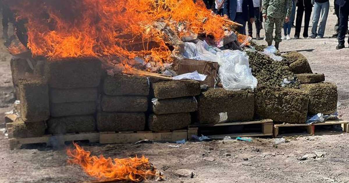 La incineración de los narcóticos fue en Saltillo.