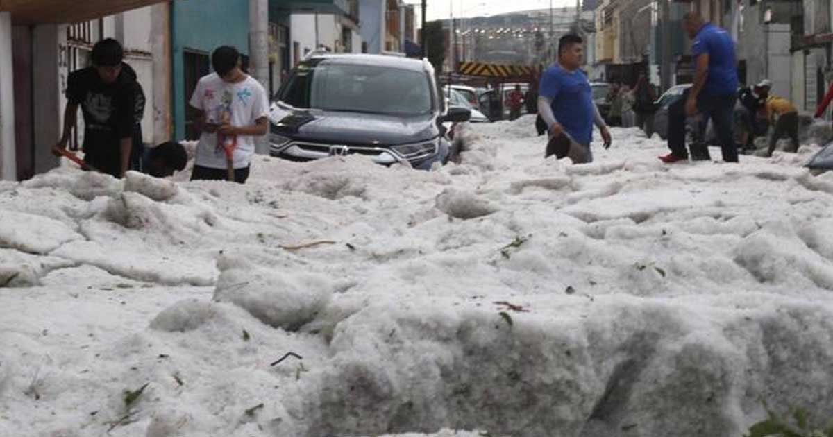 Granizada en Puebla