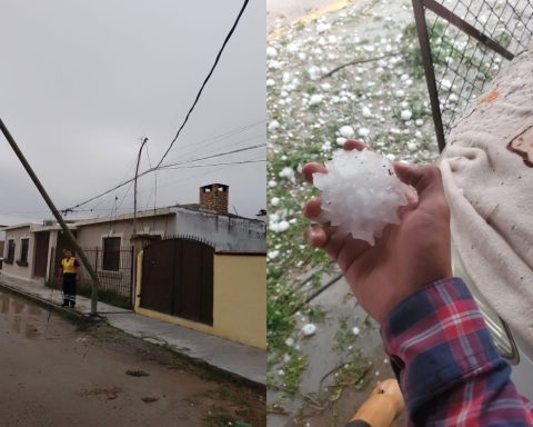 Granizada en Nueva Rosita