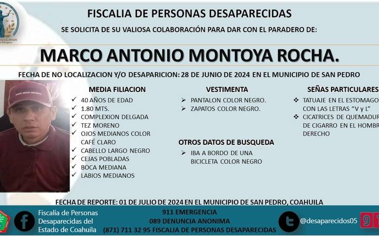 Desaparece lagunero