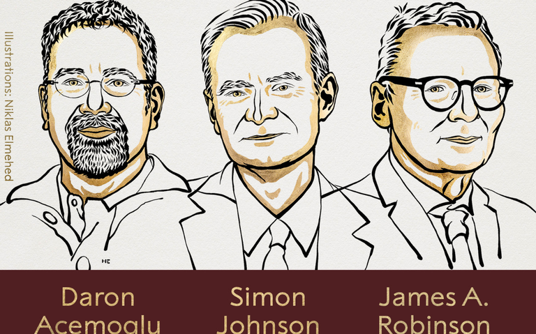 Ganan Nobel de Economía 2024 Daron Acemoglu, Simon Johnson y James A. Robinson