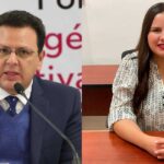 A la izquierda, Sergio Díaz Rendón; a la derecha, Madeleyne Figueroa
