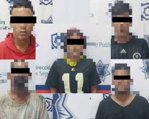 5 personas detenidas.