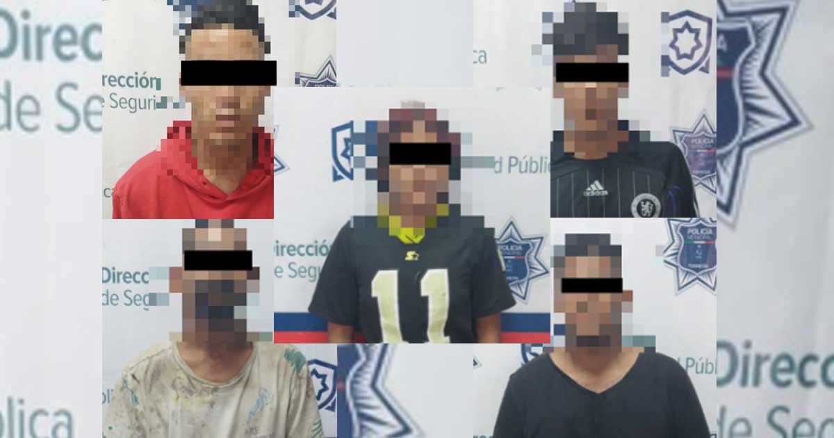 5 personas detenidas.