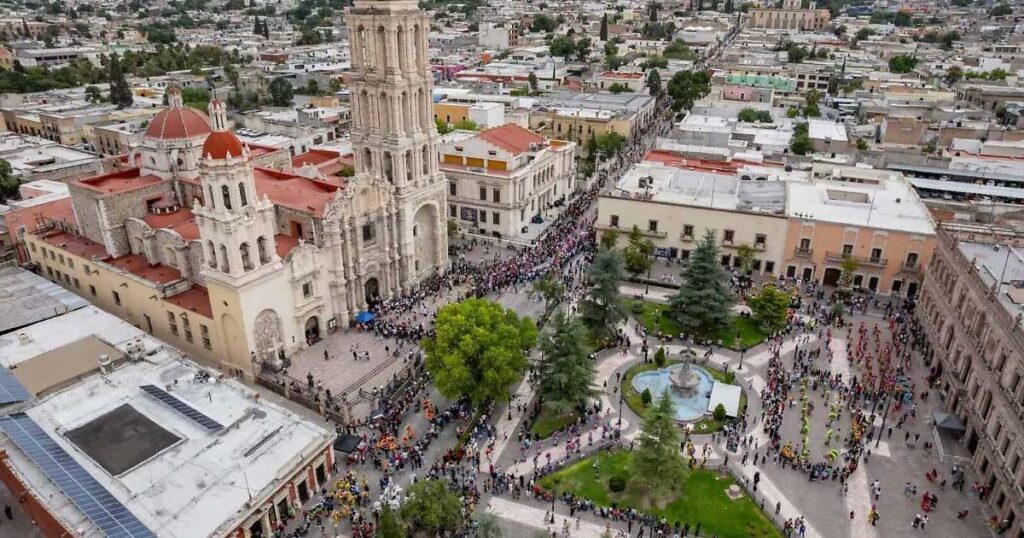 Vista aérea del centro de Saltillo.