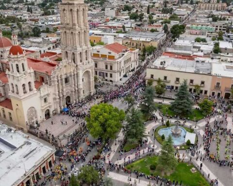 Vista aérea del centro de Saltillo.
