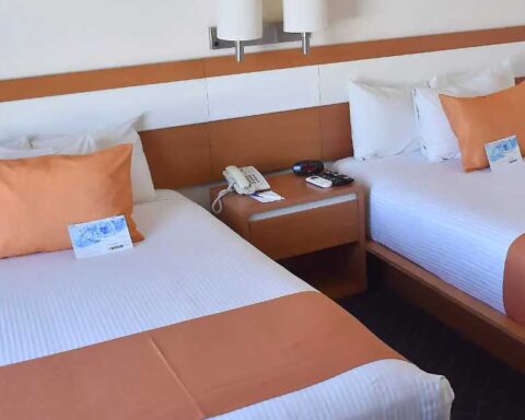 Recámara de hotel.