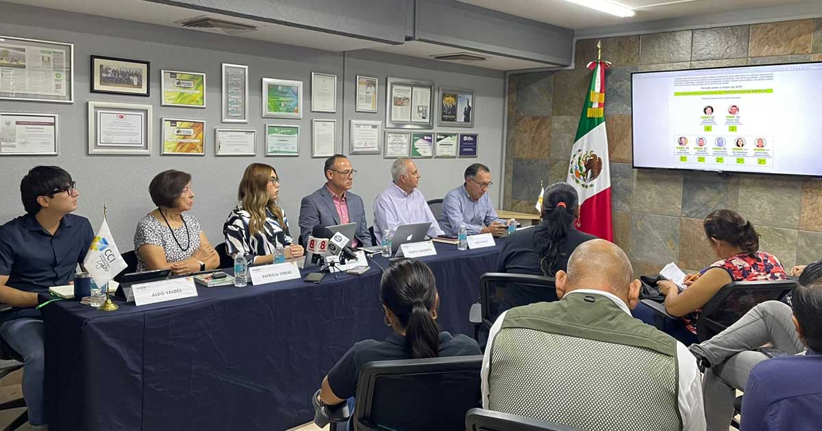 Integrantes del Colectivo presentando el informe sobre el Cabildo de Torreón.