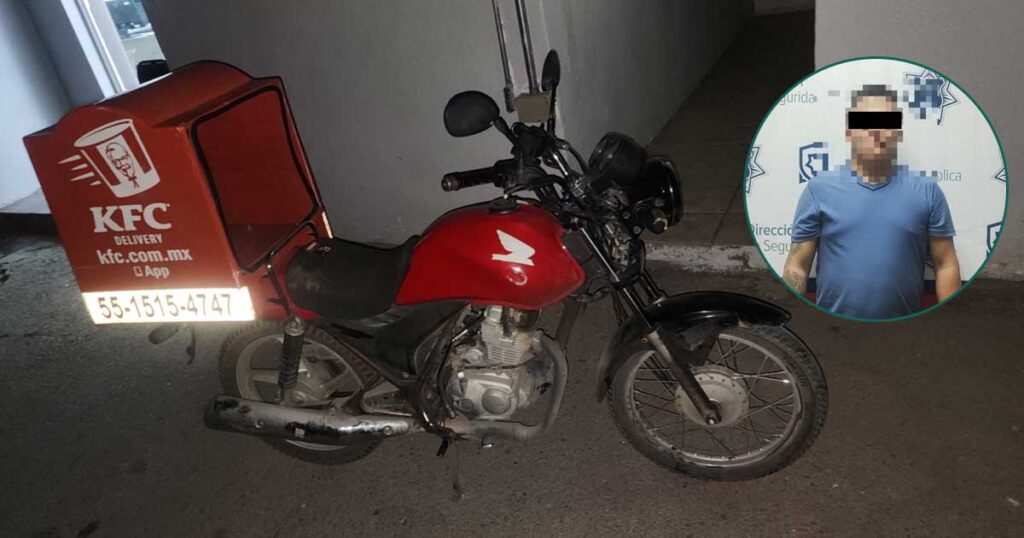 La moto robada y el ladrón.